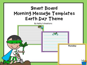 Preview of Morning Message For SMART Board Earth Day