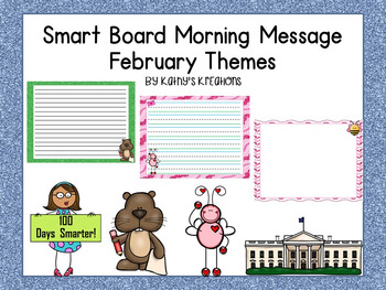 Preview of Morning Message For Smart Board -February