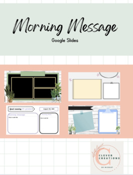 Preview of Morning Message Google Slide Templates
