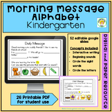 Morning Message In Kindergarten