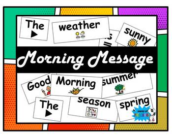Preview of Morning Message Pocket Chart