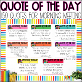 Quote of the Day for Morning Meeting Message Printable and