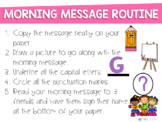 Morning Message Routine Sign Freebie