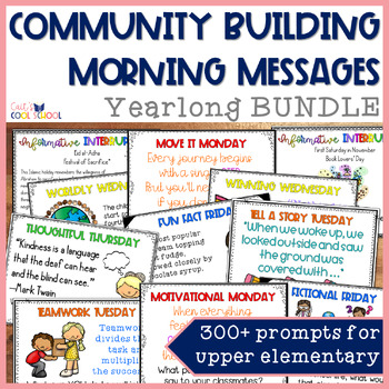 Preview of Morning Message SEL Writing Prompts Morning Work & Bellringer BUNDLE