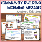 Morning Message SEL Writing Prompts for August