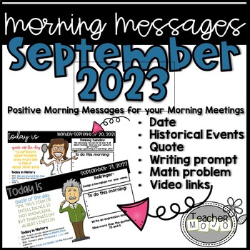 Preview of Morning Message September 2023 Morning Meeting Bell Ringers