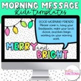 Morning Message Slide Templates Winter Holiday Themed│GOOG