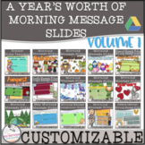 Morning Message Slides- A Year's Worth Bundle (Volume 1)