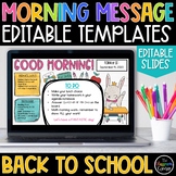 Morning Message Slides Compatible with Google™  Slides