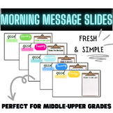 Morning Message Slides | Editable