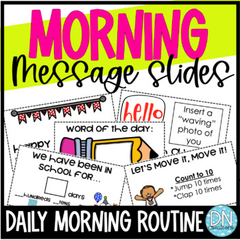 Preview of Morning Message Slides l Kindergarten Morning Meeting