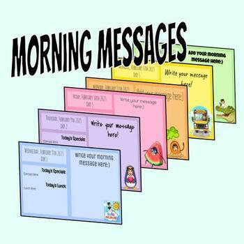 Preview of Morning Message Template (Google Slides)