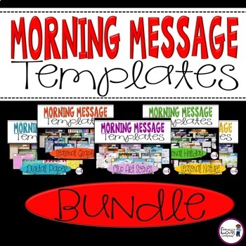 Preview of Morning Message Templates {BUNDLE}