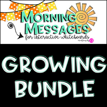 Preview of Morning Message Templates with Question Prompts *GROWING BUNDLE*