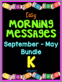 Morning Messages September - May Kindergarten