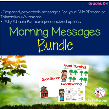 Preview of Yearlong Morning Messages Bundle Projectable and Editable