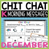Morning Messages: Chit Chat December NO PREP