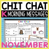 Morning Messages: Chit Chat November NO PREP