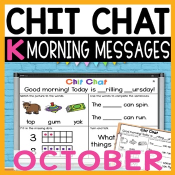 Preview of Kindergarten Morning Messages: Chit Chat Morning Meeting for October