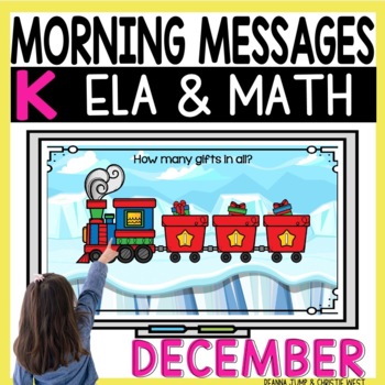 Preview of Morning Messages Kindergarten DECEMBER NO PREP