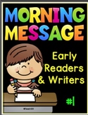 Morning Messages Early Readers Kindergarten First Grade