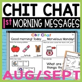 Morning Messages First Grade: Chit Chat August September