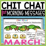 First Grade Morning Messages: Chit Chat Morning Meeting for March