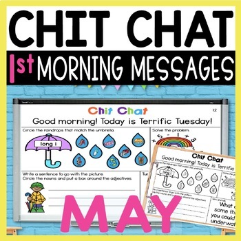 Preview of First Grade Morning Messages: Chit Chat Morning Meeting for May