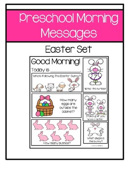 Preview of Morning Messages Preschool - Easter Set