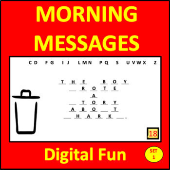 Preview of Morning Messages for Early Elementary: Set 1