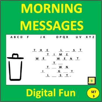 Preview of Morning Messages for Early Elementary: Set 3