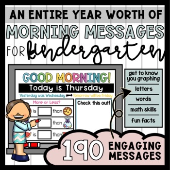 Preview of Morning Messages for Kindergarten (AN ENTIRE YEAR)