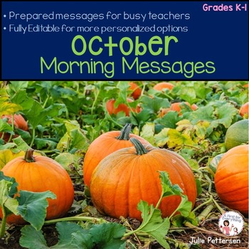 Preview of Morning Messages for October Projectable and Editable