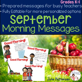 Morning Messages for September Projectable and Editable
