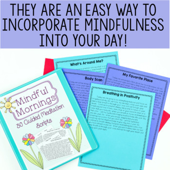 Mindful Mornings: 30 Guided Meditation Scripts by CounselorChelsey