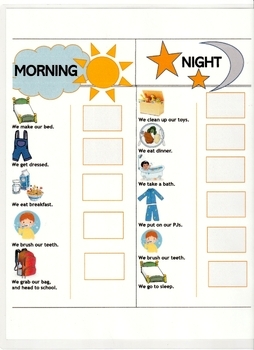 Morning-Nightly Routine Schedule by Michelle Madeline | TPT