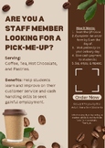 Morning Pick Me Up Coffee Cart Poster, Special Education, 