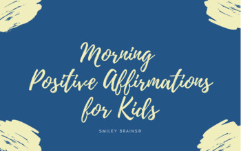 Preview of Morning Positive Affirmations for Kids / Students - Positive Affirmations Cards