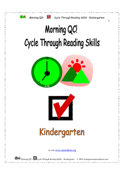 Preview of Morning QC! Cycle Through Reading Skills - Kindergarten
