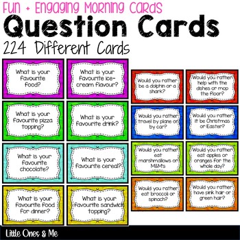 Morning Question Cards by Little Ones And Me | Teachers Pay Teachers