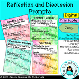 Morning Reflection Writing Discussion Prompts Daily Junior