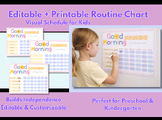 Morning Routine Chart for Kids | Printable Daily Routine Checklist| Visual