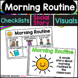 Classroom Morning Routine - Social Story, Checklists, Visu