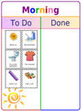 Morning Routine To Do / Done Board & 20 Picture Clips