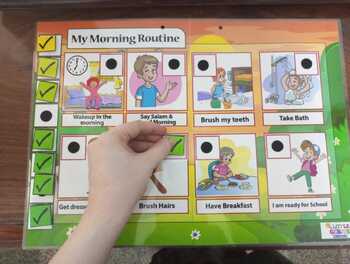 Morning Routine chart size a3 special education by Little Genius Kiddos