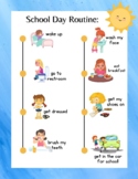 Morning Routine for School Days Picture Schedule
