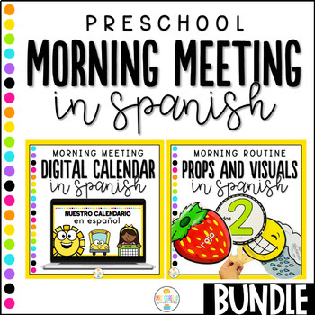 Preview of Morning Meeting Routine in Spanish Bundle