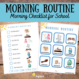 Morning Routine with Hand-painted Watercolor Images for pr