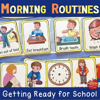 Morning Routines Getting Ready for School: Flexible Editable Visual ...
