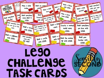 Preview of Morning STEM - LEGO Challenge Task Cards